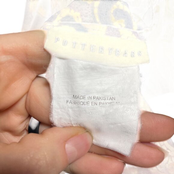 Pottery Barn King Paisley Gray & Beige Shams set of 2 - Picture 3 of 4